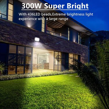 LED Floodlight Outdoor 150W, 15000LM Super Bright LED Floodlight, 6000K Cool White Spotlight IP65 Waterproof Floodlight Outdoor Spotlight for Garden, Terrace, Garage, Workshop, Sports Field (300 Watt)
