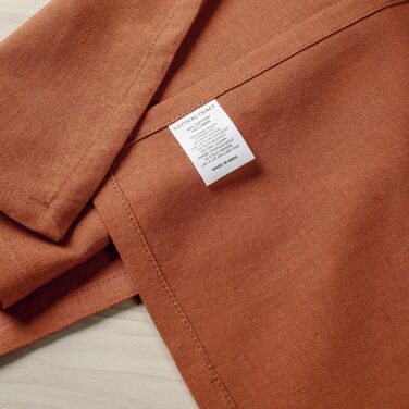 Cloth napkins, cotton linen, 18 x 18 inches, soft, durable, washable, ideal for farmhouse party, spring, summer, Easter, perfect tablecloth for everyday use, rust color, 12 pieces