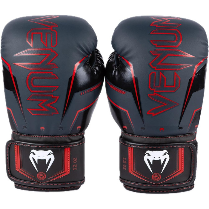 Боксерські рукавички Venum Elite Evo (Морський, Чорний, Червоний, 14 Oz)