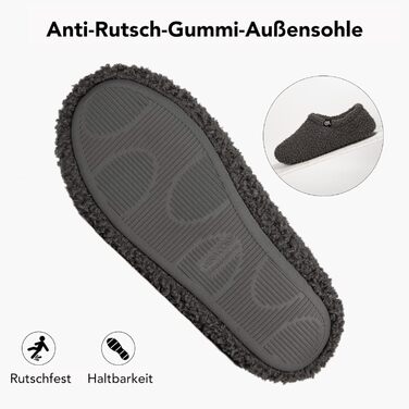 В'язані домашні тапочки VeraCosy з піною-пам'яттю та флісовою підкладкою (36/37 EU, Темно-сірий)