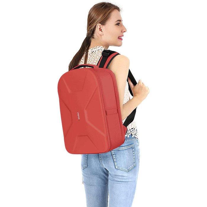 MOSISO Рюкзак для камери, DSLR/SLR/беззеркальна фототехніка, 15-16 дюймів, водонепроникний, з відділенням для штатива та ноутбука, сумісний з Canon/Nikon/Sony (Червоний)