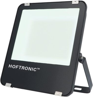 HOFTRONIC - LED Floodlight Outdoor 200W 32000 Lumens 160lm/W Neutral White Outdoor Floodlight Super Bright Outdoor Spotlight IP65 Spotlight 5 Year Warranty (100 Watt, 6400k)