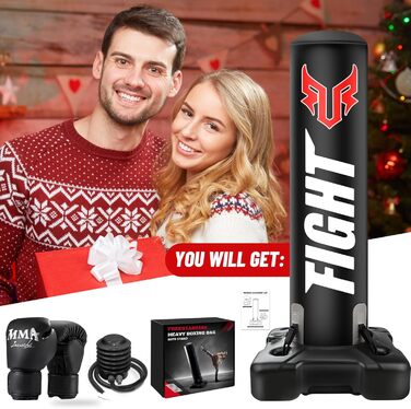 Boxsack Freistehend 175см JUOIFIP - Комплект для боксу з насосом та рукавичками, для кікбоксингу, MMA, Муай Тай, домашні тренування