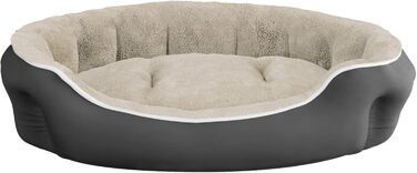 Лежанка для собак та котів Sogni E Capricci, сіра, 62 x 50 x 17 см (Creme, L 75 x B 65 x H 20 см, COCCOLE)