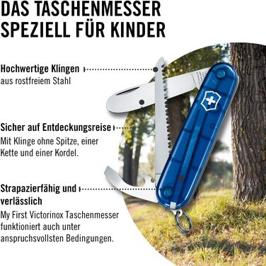 Дитячий мультитул Victorinox Swiss Army Knife: безпечний, з 9 функціями, синього кольору