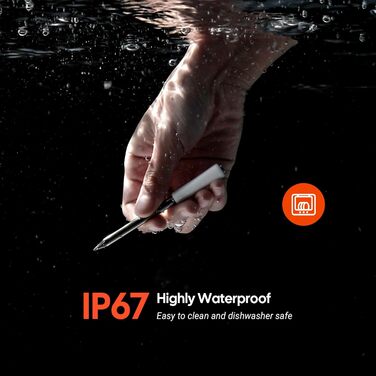Inkbird INT-11I-B Міні термометр для м'яса: бездротовий, LCD-дисплей, Bluetooth 5.4, IP67, для приготування на грилі, в духовці, мангалі, фритюрниці