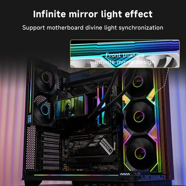 ProFlow AIO 240 - Водяне охолодження з LCD-дисплеєм для AM4/AM5 та Intel LGA1851/1700 (240мм, Чорний)