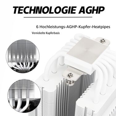Кулер для процесора Thermalright Peerless Assassin 120 (PA 120 White) — 6 теплових трубок, 2 вентилятори 120мм PWM TL-C12, AGHP, для AMD AM4/AM5, Intel 1700/1200/115x/2011, білий