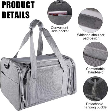 Транспортна сумка для кота/собаки Katzentransporttasche, 40x25x25 см, складана, з плечовим ремінцем