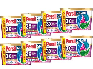 Капсули для прання кольорової білизни PERSIL Gigant Color, 8 шт, з формулою глибокого очищення 3x