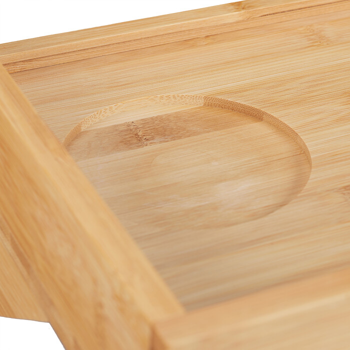 Relaxdays Bamboo Bedside Table with Organizer