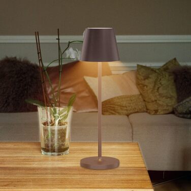 LED акумуляторні настільні лампи Klighten (2 шт.), диммування, для дому та вулиці, USB-зарядка, 3000K, рожевий, IP54, алюміній