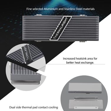 Радіатор охолодження SSD Thermalright TR-M.2 2280 для M.2 NVMe SSD, 13 мм, з теплопровідною пастою