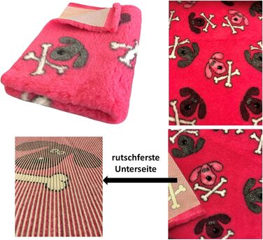 Килимок для собак Elropet Premium 30mm: антиковзаючий, для маленьких та великих собак, Vet Bed, розміри S (80x50 см), колір рожевий