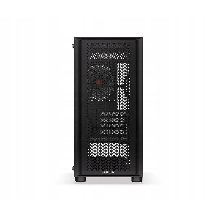 Корпус для комп'ютера Krux Scor, бічна панель зі скла, 1 вентилятор, mATX, чорний
