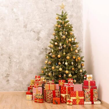 Набір прикрас для ялинки Relaxdays: 110 кульок, мішура та інше. Золотий декор для ялинки