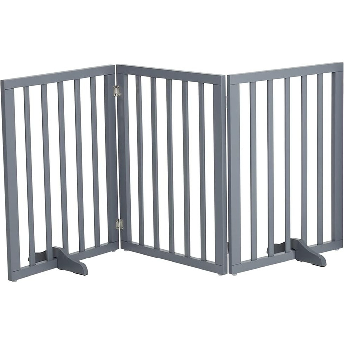 Захисний забір для собак, дерев'яний, без свердління, 4 панелі (L183×H60cm), білий