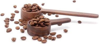 FBHappiness Walnut Wood Scoop, Measuring Spoon, Shovel, Coffee Beans, Bar, Kitchen, Home Baking Tool, Measuring Cup, Kitchen Measuring Tools (Color: short) (short)