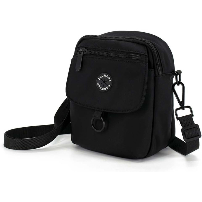 Водонепроникна сумка для ласощів для собак COOWONE, велика місткість, для прогулянок, компактна та легка, з дозатором пакетів для екскрементів, сумка через плече для дресирування собак, чорна