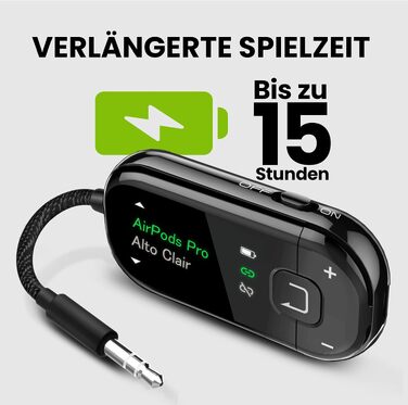 Bluetooth-адаптер для літака Avantree Voyager з підтримкою Auracast, чорний