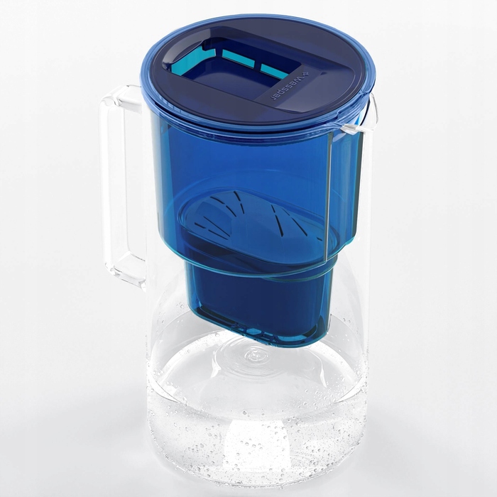 Скляний фільтр-кувшин Wessper D2 BOROSILICATE 3л, синій + 7 фільтрів
