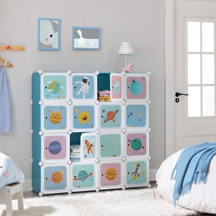 SONGMICS 15-Cube Storage Organizer - Blue