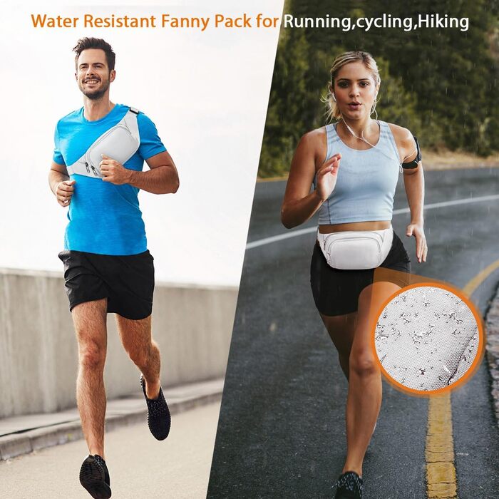 Чоловіча/Жіноча поясна сумка-бананка 35 см з великою місткістю, чорна, для iPad mini/iPhone 12 Pro Max, для спорту