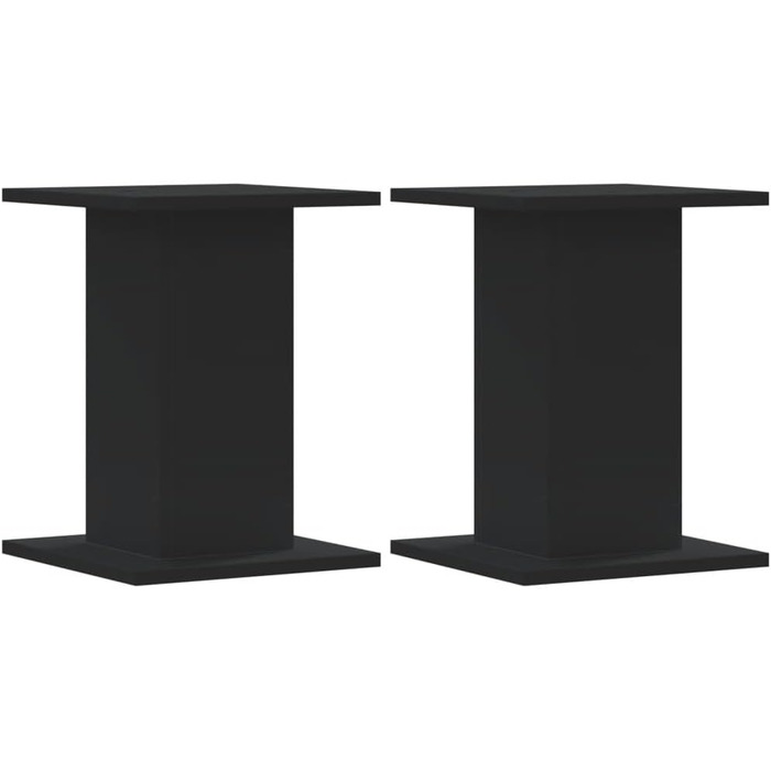 Підставка для колонок vidaXL, 2 шт., 30x30x40 см, чорний ДСП, для Hi-Fi, домашнього кінотеатру, покращення звуку