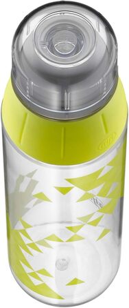 alfi Drinking Bottle Tritan BPA Free, Water Bottle 700ml, tritanBottle Coral, leak-proof, sealed for carbonated drinks, dishwasher safe, 5495.110.070 Bottle for Togo, school, sports, hiking, leisure (Triangle Green)