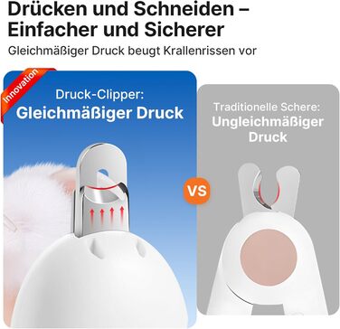 Ножиці для кігтів котів Potaroma з регульованим отвором 3 розмірів та інтегрованим напильником | Безпечний обрізач кігтів для кошенят та домашніх котів | Обрізач кігтів без розбризкування