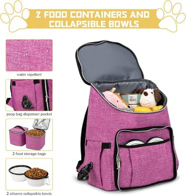 BAGLHER Рюкзак для собак, рожевий - зручний для подорожей