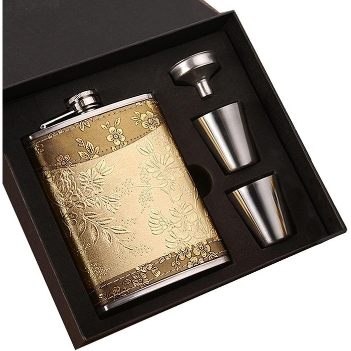 Фляга з нержавіючої сталі, 237 мл, набір, металевий стакан для напоїв, з гвинтовою кришкою, для туризму, кемпінгу, барбекю, бару