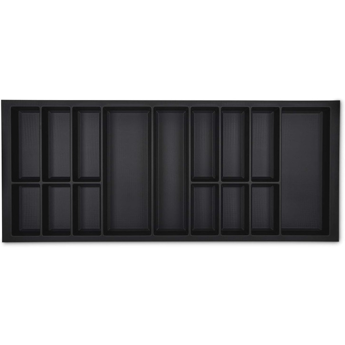 Вставка для столових приборів ORGA-BOX VII чорна 1126x474 мм для кухонь Veriset, Warendorf та інших з корпусом 120 см