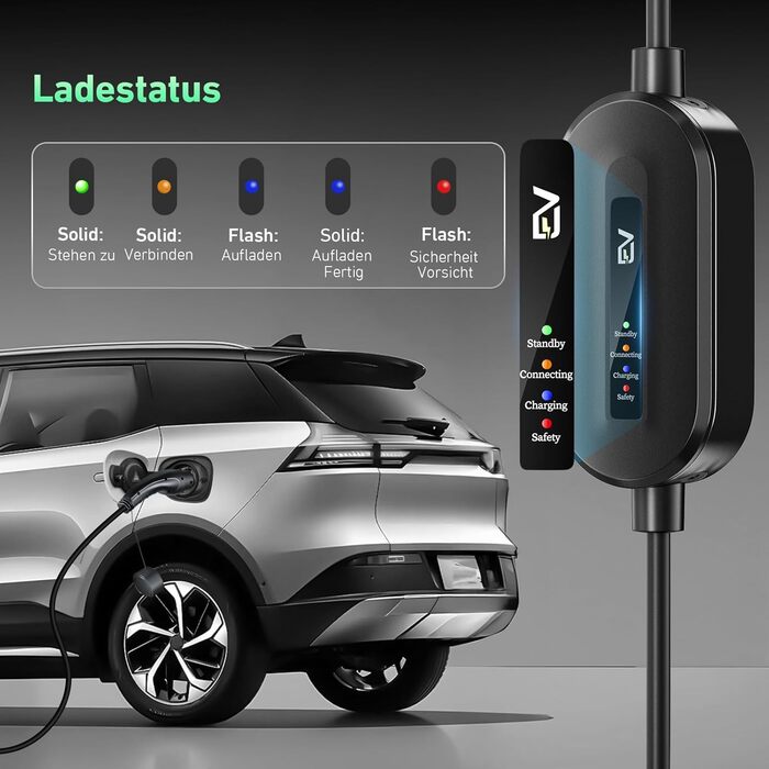 Кабель для електромобіля Evjuicion Typ 2 Schuko, 3.68kW, 6м, 16A, IP67, чорний. Зарядний кабель для ID.3/4, X1, 5ER, Model Y/3 та інших електромобілів