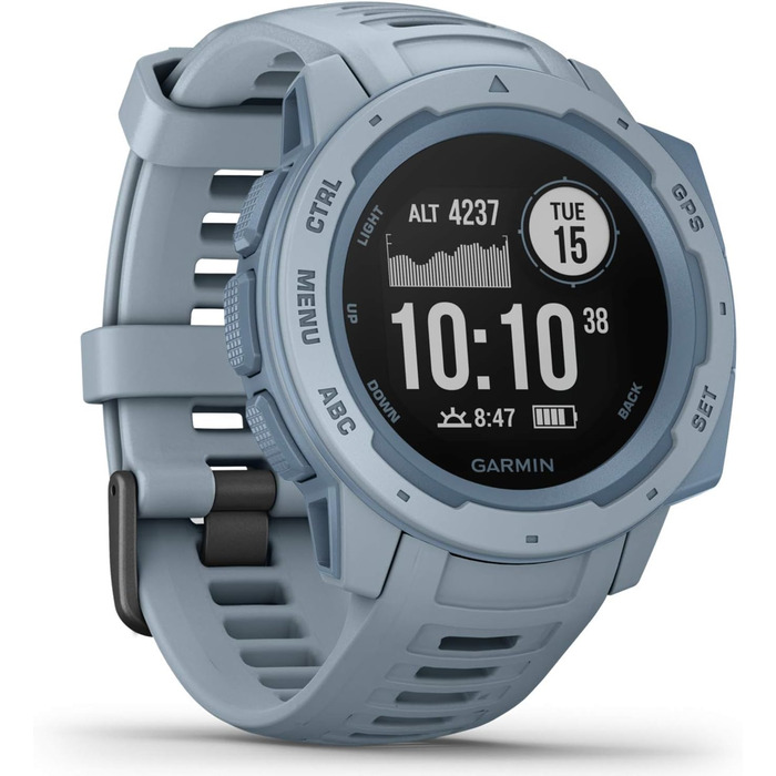 Garmin Instinct - водонепроникні GPS-годинники зі спортивними та фітнес-функціями, до 14 днів роботи від акумулятора. Вимірювання частоти серцевих скорочень на зап'ясті, фітнес-трекер [Відновлені]
