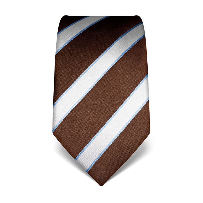 Краватка чоловіча Vincenzo Boretti, шовк, смугаста, коричнева, 8 см, для костюма та сорочки, діловий стиль, весілля
