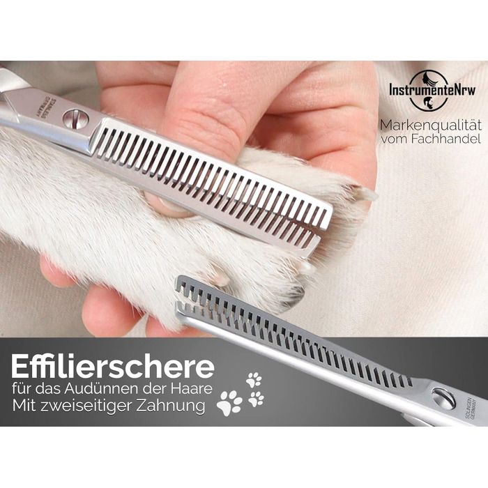 Ніжниця для собак та котів з зубчиками Solingen, 13,97 см - для витончення шерсті