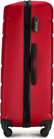ЧемоданWITTCHEN Globe Line: ручна поклажа, трівалi, ABS, 4 колеса, кодовий замок, телескопічна ручка, червоний, розмір S | Підходить для Lufthansa, Eurowings, Ryanair, Condor, Discover Airlines