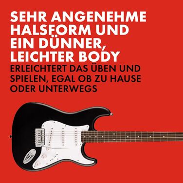 Струмогітара Squier Debut Stratocaster з палісандровим гриф, біле пікгард, чорний колір SSS