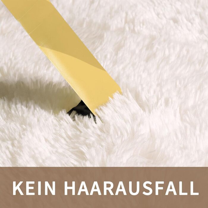 Килимок для вітальні Sour Lemon, 60 x 120 см, сірий, для спальні, миючий, нековзний, пухнастий, з бахромою (слонова кістка, 80x300 см)