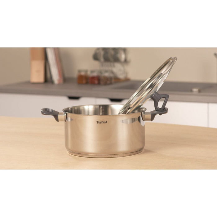 Каструля Tefal Daily Cook G7124614, нержавіюча сталь, 5 л, для індукційних плит