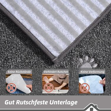 BEQHAUSE Non-Slip Stair Treads - 15 Pack, Washable Carpet for Stairs - Safe for Kids, Seniors & Pets, 22x70cm (8.7 x 27.5 inch), 100% Polyester with TPE Backing