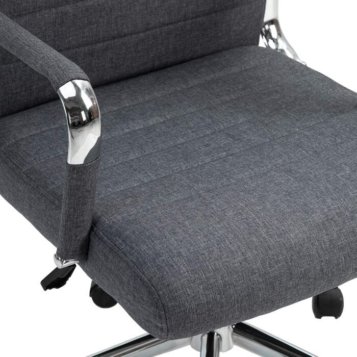 Офісне крісло SVITA Comfort: поворотне, для начальника, ергономічне, сіре, тканина