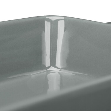 Relaxdays 3-piece Ceramic Casserole Dish Set, grey