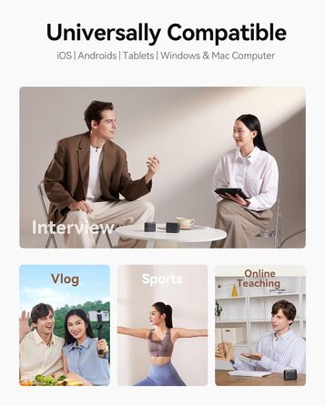 Hollyland Lark M2S Бездротовий мікрофон-лапка з USB-C для iPhone 15/16 та Android, кліпса з титану, Plug-and-Play, шумозаглушення, радіус дії 300 м, 27 годин роботи від акумулятора (2TX+1RX+зарядний пристрій) Чорний