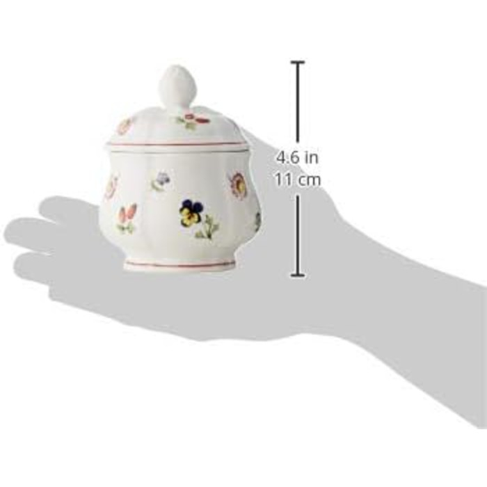 Villeroy & Boch Petite Fleur Sugar Bowl, 200 ml, Height: 6.5 cm, Premium Porcelain, Multicolor