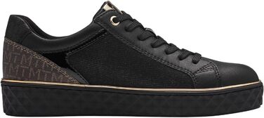 Чорні жіночі кросівки MARCO TOZZI на плоскій підошві з блискавкою, веганський матеріал, 37 EU