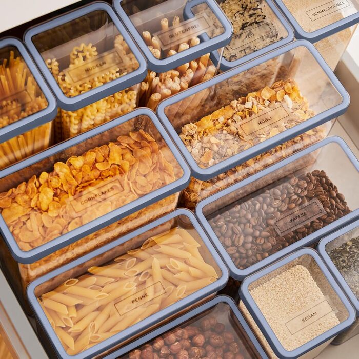 Rotho Loft Set Storage Containers 5-Piece LOFT, Plastic (PP) BPA-Free, Transparent, (32.3 x 22.3 x 16.6 cm)