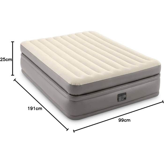 Надувний матрац Intex Twin Comfort Elevated з Fiber-TECH для гостей, 99х191х22 см