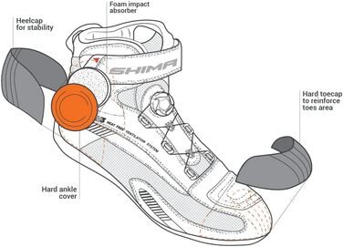 Мотоциклетні черевики SHIMA EXO для чоловіків з шкіри, застібка ATOP, захист, підошва з антиковзанням, підтримка щиколотки, чорні, 44 (43 EU)